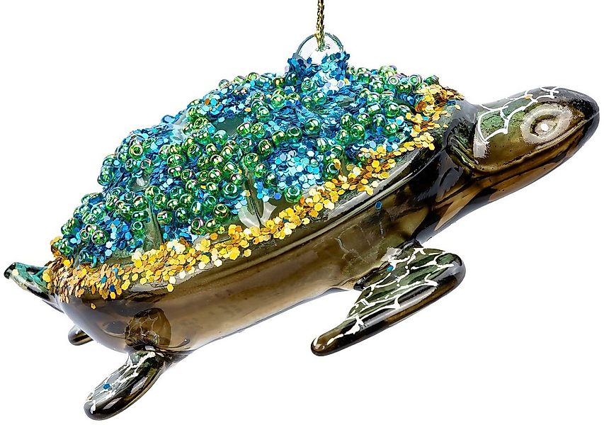 SIKORA Weihnachtsbaumkugel Wasserschildkröte besondere Weihnachtskugel Glas günstig online kaufen