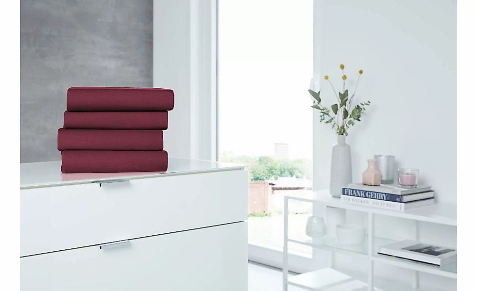 como Jersey-Elasthan Boxspringbetttuch   ¦ rot ¦ Maße (cm): B: 100 H: 26 T: günstig online kaufen