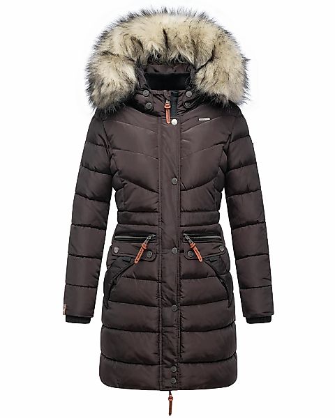 Navahoo Steppmantel "Paula", stylischer Winter Parka m. edlem Fellimitat günstig online kaufen