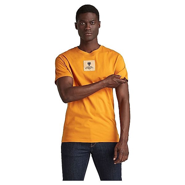 G-star Center Logo Badge Kurzarm Rundhalsausschnitt T-shirt S Amber günstig online kaufen