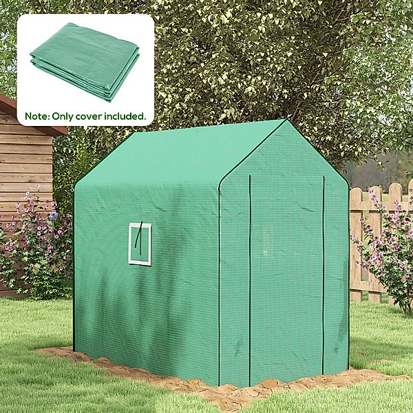 Outsunny Ersatzfolie Gewächshausfolie mit UV-Schutz, Seitenfenster, Ersatza günstig online kaufen