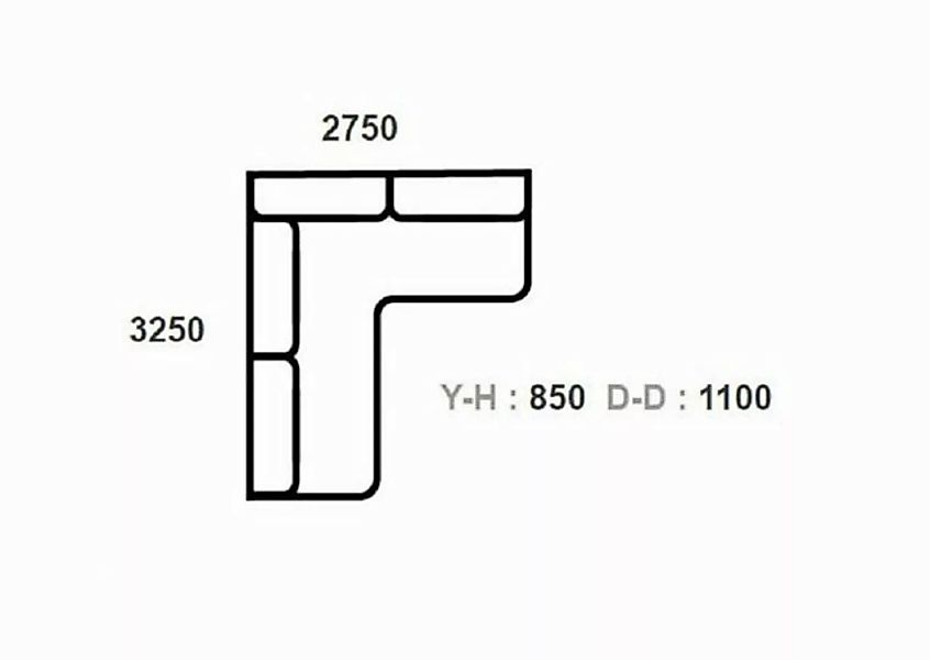 JVmoebel Ecksofa Wohnzimmer Textil L-Form Sofas Couchen Neu Sofas Ecke, Mad günstig online kaufen