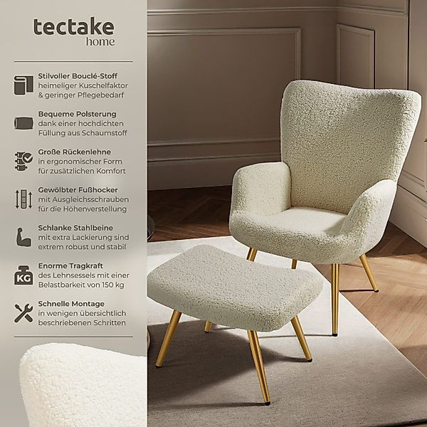 tectake Relaxsessel Sessel Hygge gepolstert inklusive günstig online kaufen