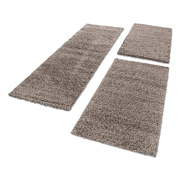 Carpettex Hochflor-Bettumrandung Unicolor - Einfarbig, Höhe günstig online kaufen