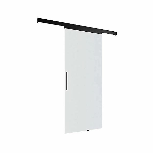 inova Glasschiebetür Vollflächig Satiniert 900 x 2035 mm Komplettset Schwar günstig online kaufen