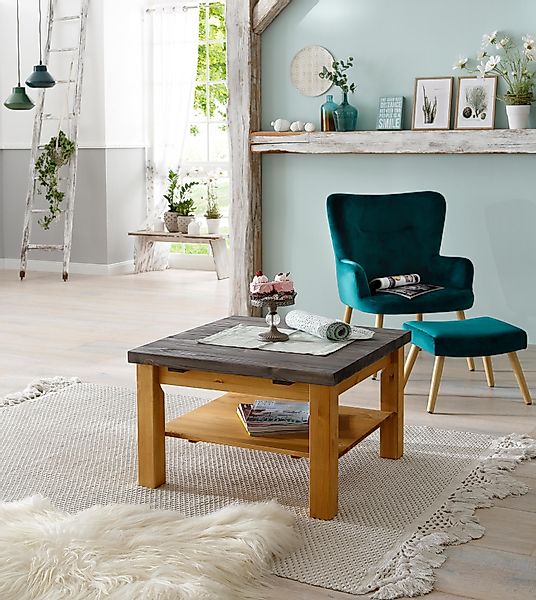 Home affaire Couchtisch "Antique", aus massiver Kiefer, FSC zertifiziert, B günstig online kaufen