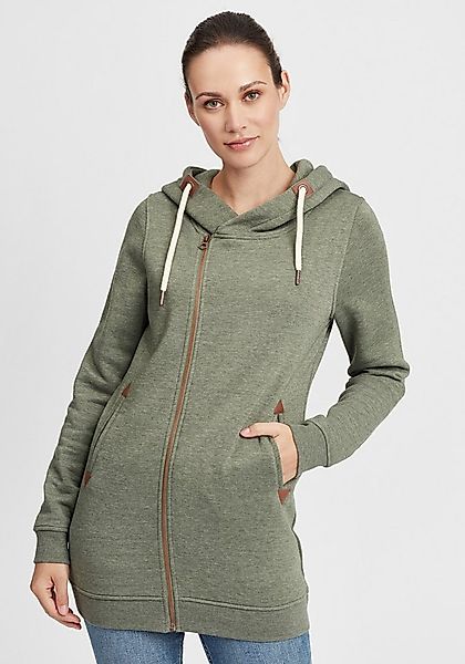 OXMO Kapuzensweatjacke OXVicky Sweatshirtjacke mit asymmetrischen Reißversc günstig online kaufen