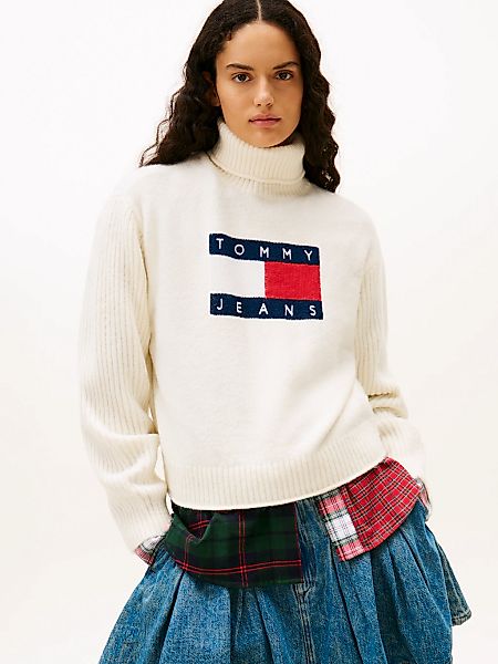 Tommy Jeans Rollkragenpullover "TJW TURTLENECK FLAG SWEATER EXT" günstig online kaufen