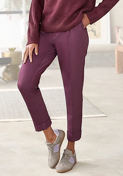 LASCANA 7/8-Hose, mit Bügelfalten, schmales Bein günstig online kaufen