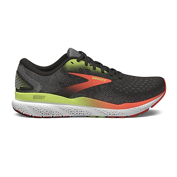 Brooks Ghost 16 BLACK/MANDARIN RED/GREEN Laufschuh günstig online kaufen
