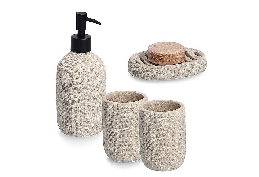 Zeller Present Badaccessoire-Set 4-teiliges Badaccessoire-Set Natural - Bei günstig online kaufen
