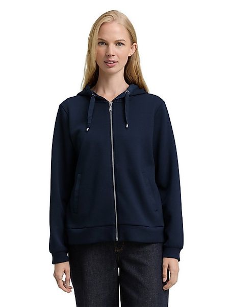 TOM TAILOR Kapuzensweatjacke mit Viskose und Stretch günstig online kaufen