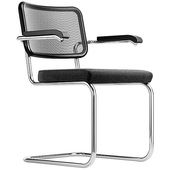 THONET S 64 SPVN | Buche schwarz gebeizt |  Netzrücken | Sitz vollgepolster günstig online kaufen