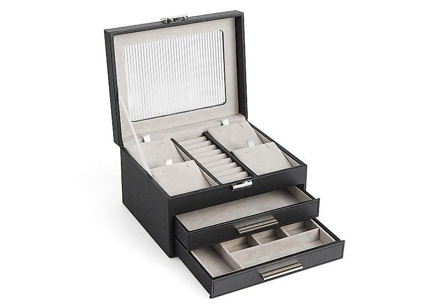 Mondeer Schmuckkasten Schmuckschatulle, 3-Stöckige Schmuckaufbewahrung mit günstig online kaufen