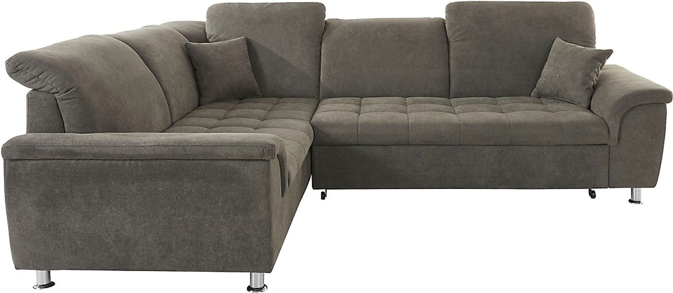 DOMO collection Ecksofa "Franzi L-Form", wahlweise mit Kopfteilverstellung günstig online kaufen