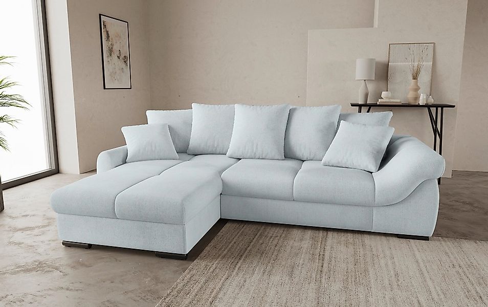 Mr. Couch Ecksofa »Livorno L-Form«, inkl. Hochschläfer-Bettauszug, XL-Bettk günstig online kaufen