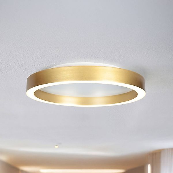 LED-Deckenlampe Ringlux goldfarben, Ø 40 cm, Metall, 2.700 K günstig online kaufen