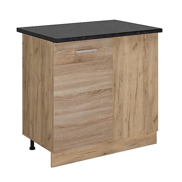 Vicco Eckunterschrank R-Line, Sonoma/Goldkraft Eiche, 86 cm, AP Anthrazit günstig online kaufen