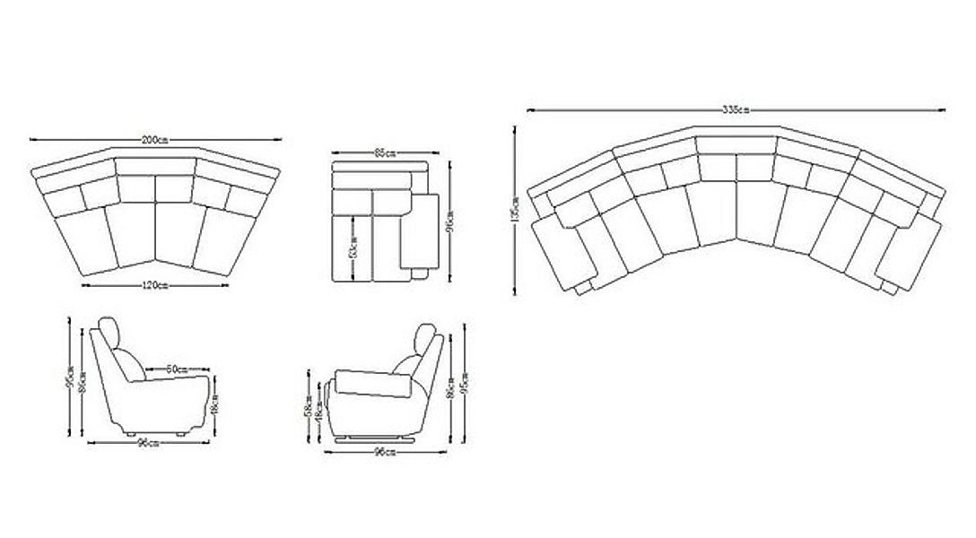 Salottini Ecksofa Verkürzte Lieferzeit. Recliner Kinosofa Pedro Kino Sofa E günstig online kaufen