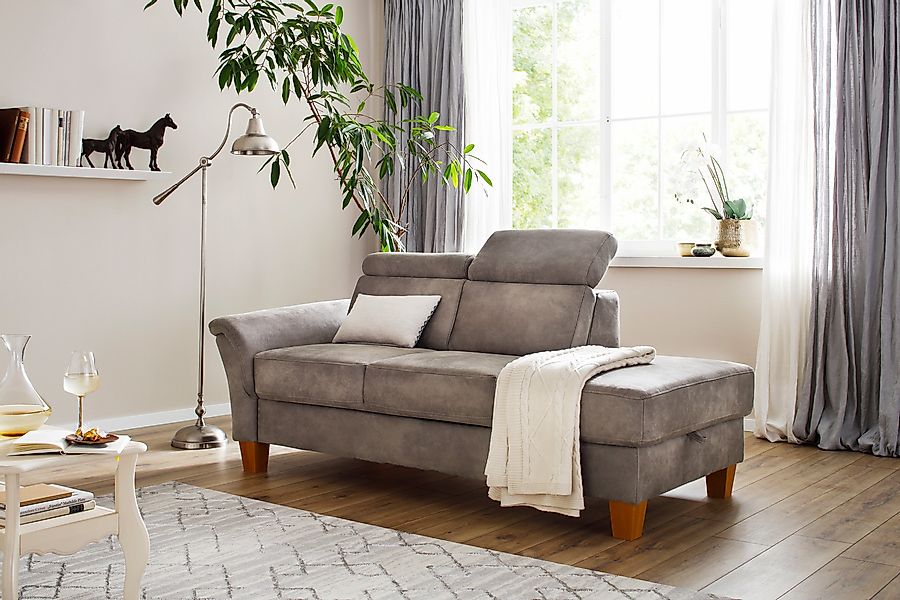 Home affaire Recamiere "Conville" incl. Kopfteilverstellung, Federkern, wah günstig online kaufen