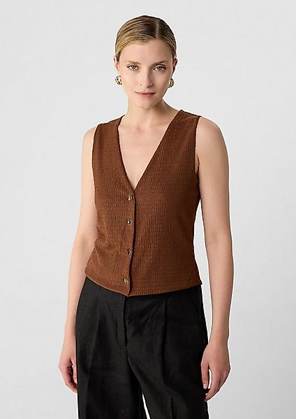 comma Muskelshirt T-Shirt Schmale Weste aus Strukturjersey günstig online kaufen