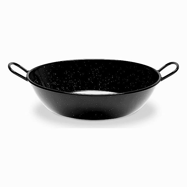 Tiefe Pfanne Mit Griffen Vaello Schwarz Emaillierter Edelstahl (ø 28 Cm) günstig online kaufen