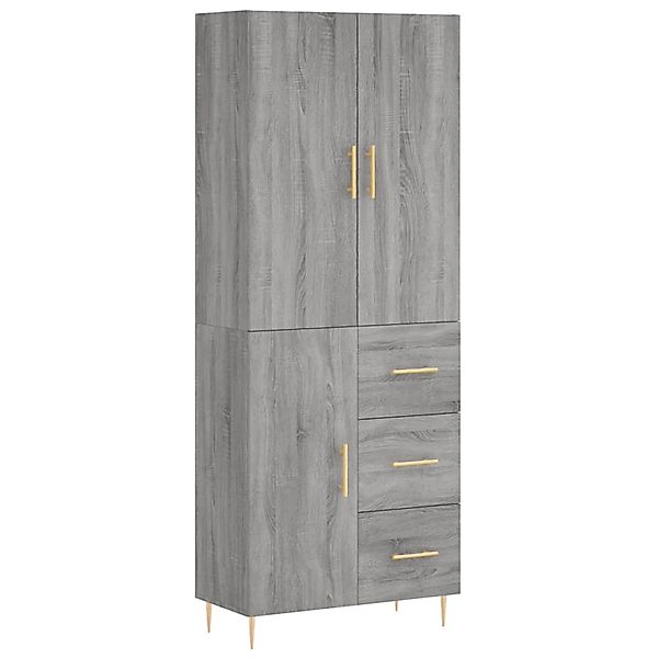 vidaXL Highboard Grau Sonoma 69,5x34x180 cm Holzwerkstoff 3195897 günstig online kaufen