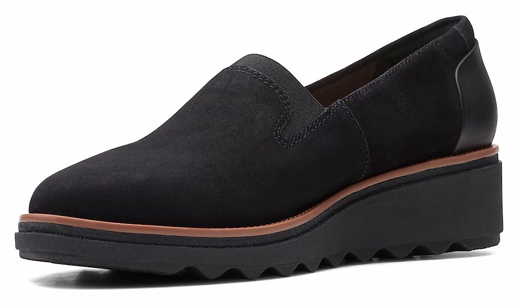 Clarks Slipper "Sharon Dolly", Loafer, Slipper mit Keilabsatz günstig online kaufen
