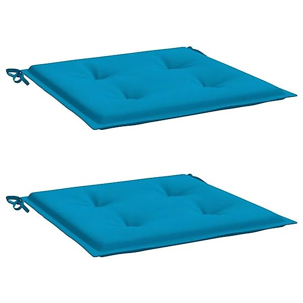 vidaXL Gartenstuhl-Kissen 2 Stk Blau 50x50x4 cm Oxford-Gewebe 47601 günstig online kaufen