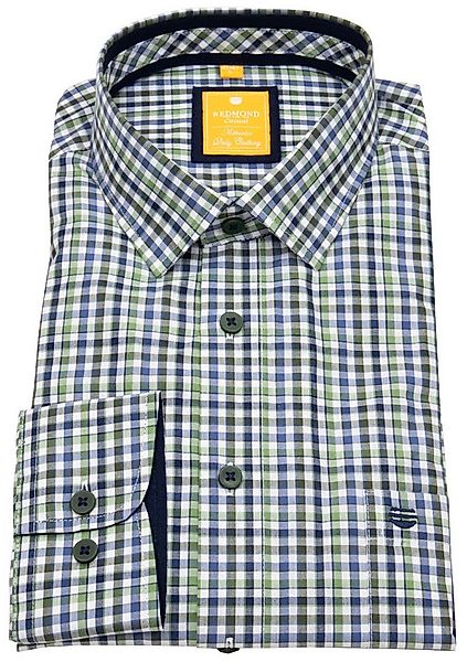Redmond Karohemd leicht tailliert bügelfrei Kentkragen günstig online kaufen