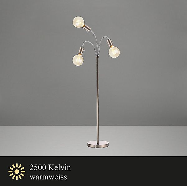 TRANGO LED Stehlampe, 3-flg 1531SD Stehlampe *EARTH* inkl. 3x 4W 3-Stufen d günstig online kaufen
