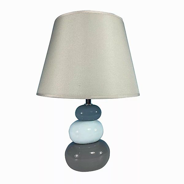 Tischlampe Versa Grau Blau Aus Keramik Textil (22,5 X 32 X 8,5 Cm) günstig online kaufen