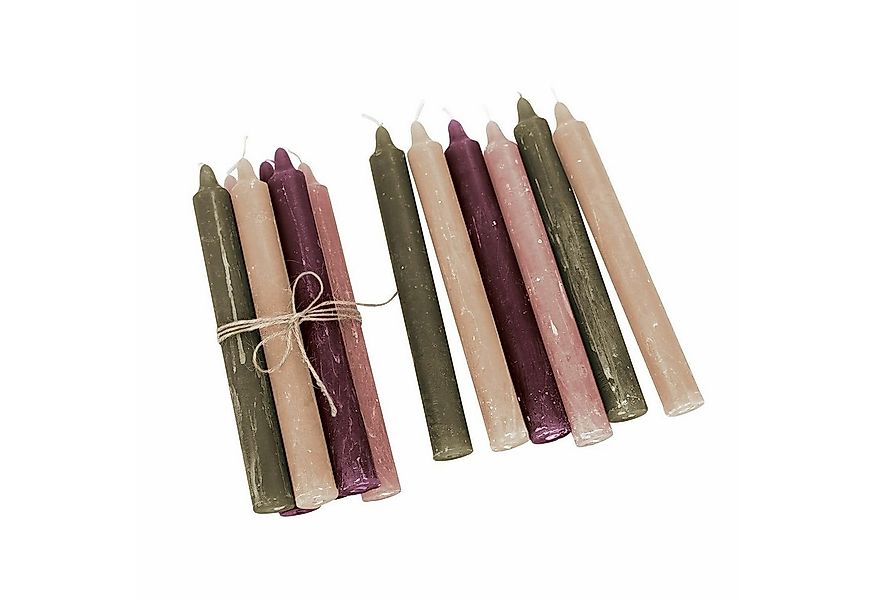 Mirabeau Stumpenkerze Kerze 12er Set Bauceau bunt (12er Set, 12er Set), non günstig online kaufen