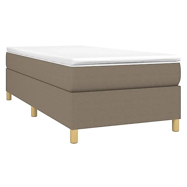 vidaXL Boxspringbett mit Matratze Taupe 80x200 cm Stoff 3144478 günstig online kaufen