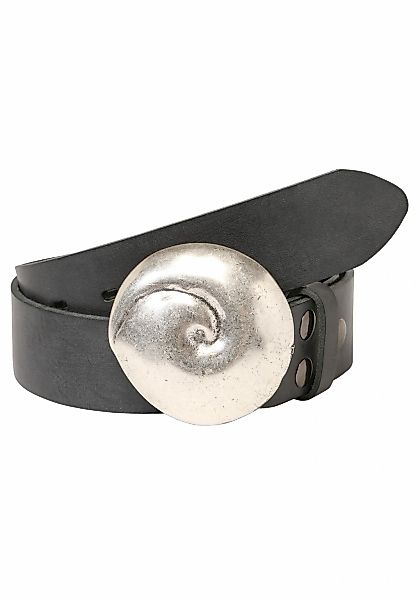 Rettungsring Gürtel Ledergürtel mit austauschbarer Schließe "Muschel Rund" günstig online kaufen