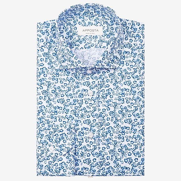 Hemd  blumenmuster  hellblau 100% reine baumwolle popeline, kragenform  mod günstig online kaufen