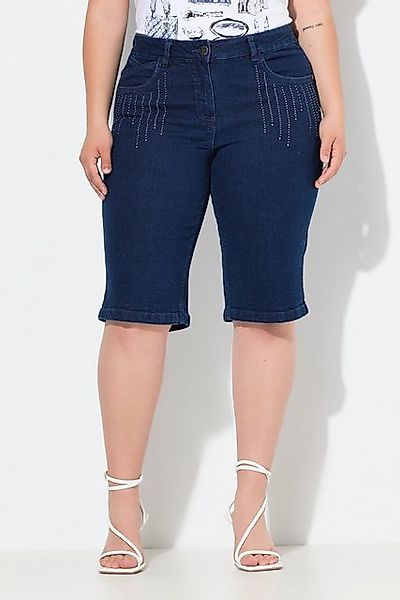 MIAMODA Regular-fit-Jeans Jeans-Bermuda gerade Glitzersteinchen-Strahlen günstig online kaufen