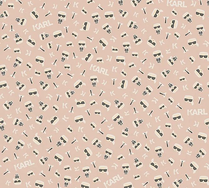 Bricoflor Beige Tapete Modisch Moderne Fashion Tapete mit Buchstaben in Sch günstig online kaufen