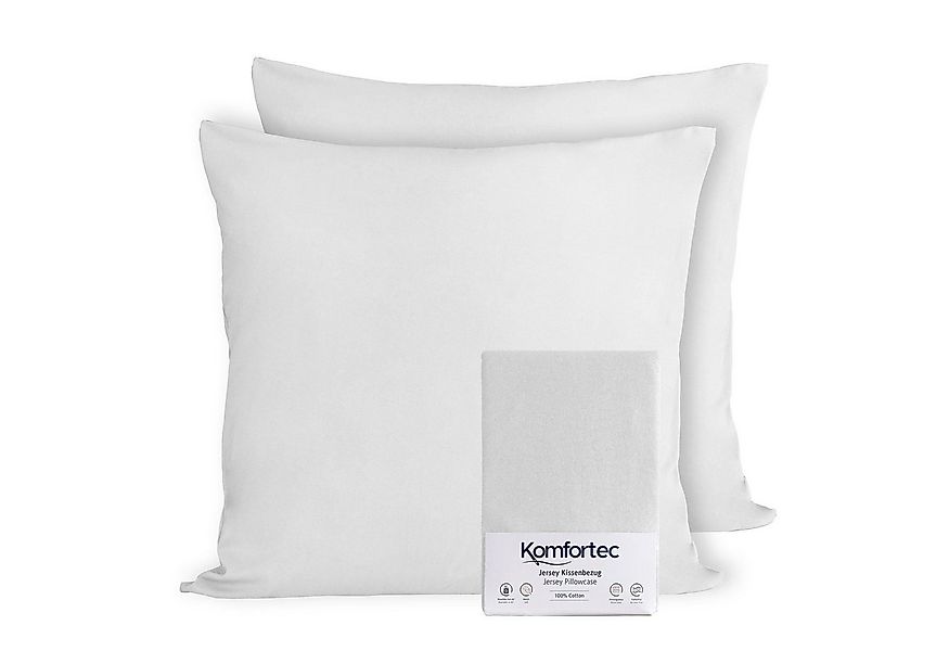 Komfortec Kissenbezug 100% Baumwolle, 150 g/m², (2 Stück), 60 x 60 cm, Kiss günstig online kaufen