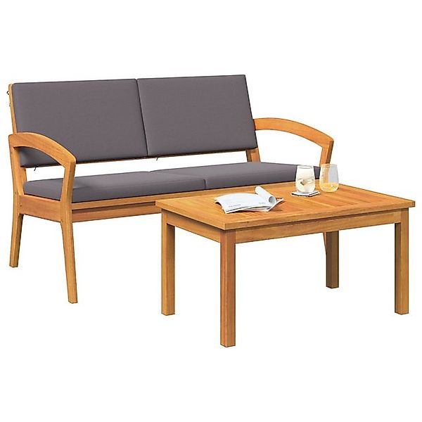 vidaXL Loungesofa Anthrazit Massiv nholz, Stoff Standard Langlebig, 1 Teile günstig online kaufen