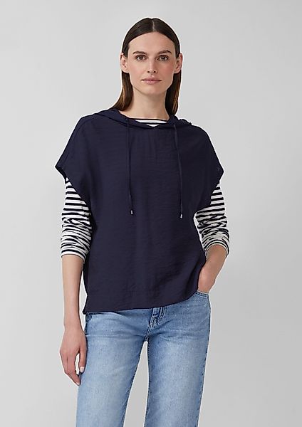 s.Oliver Shirttop Lässiges Kapuzenshirt mit überschnittenen günstig online kaufen