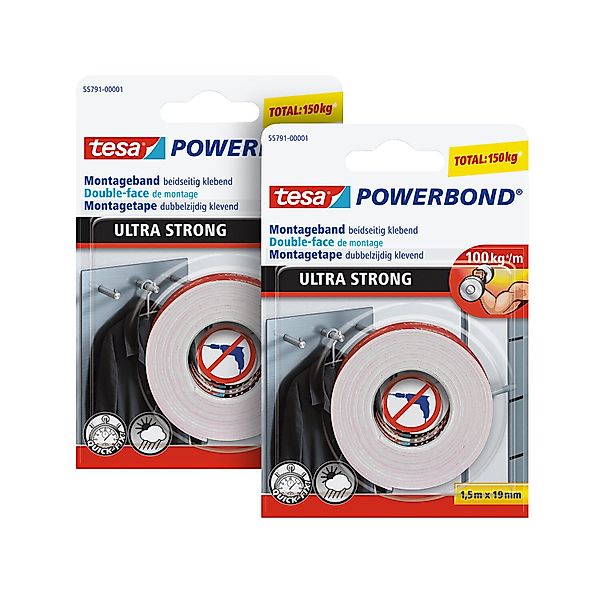 tesa Doppelklebeband POWERBOND Ultra Strong Doppelseitiges günstig online kaufen