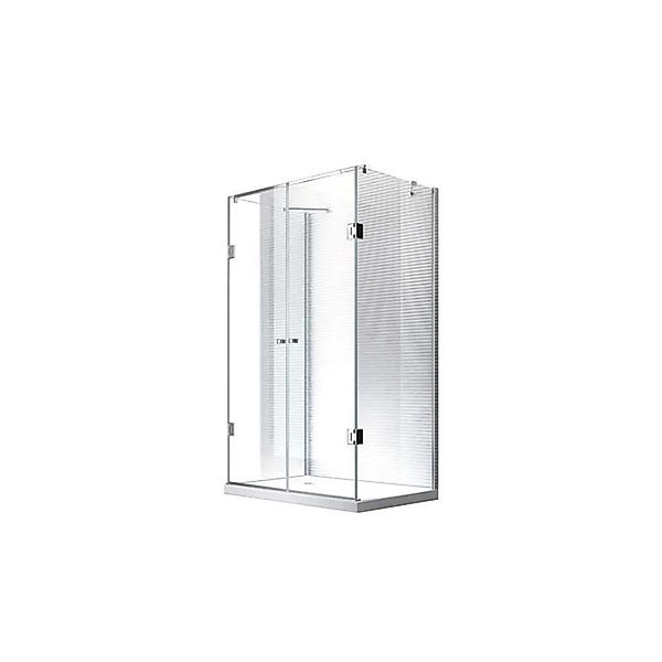 Glaszentrum Hagen  80x100x80x195cm Ares U-Duschkabine Silber günstig online kaufen