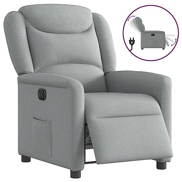 vidaXL Relaxsessel Elektrisch Hellgrau Stoff 3303174 günstig online kaufen