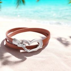 KARMA Wickelarmband Damen Herz PU Leder günstig online kaufen