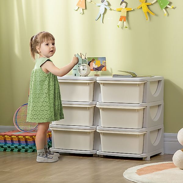 HOMCOM Spielzeugtruhe Schubladenschrank für Kinder, mit günstig online kaufen