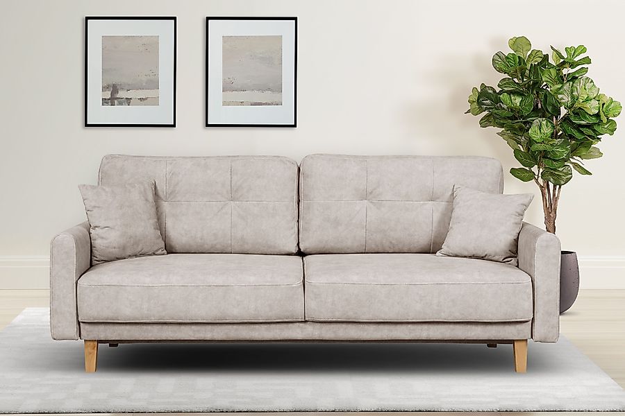 Home affaire 3-Sitzer "TRIPLO optionale Schlafsofa mit Bettkasten, Maße B/T günstig online kaufen