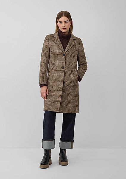 s.Oliver Funktionsmantel Outdoor-Mantel Wollmixmantel mit Leo-Muster günstig online kaufen