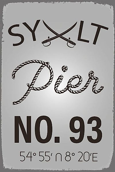 queence Metallbild "Pier", Sprüche, (1 St.) günstig online kaufen