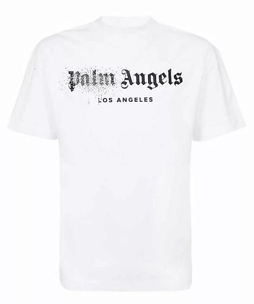 PALM ANGELS T-Shirt Rhinestone Sprayed Classic T-Shirt Weiss günstig online kaufen